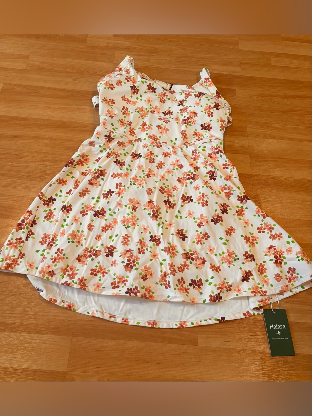 Halara Floral Open Back Tennis Dress